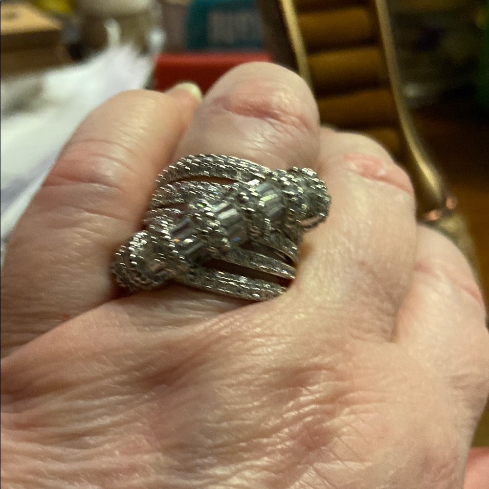 Unusual costume jewelry with CZs